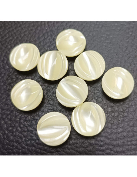 Bouton à queue, Ø 14mm, blanc