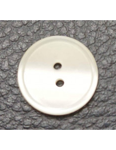 Bouton 2 trous, Ø 17mm, blanc