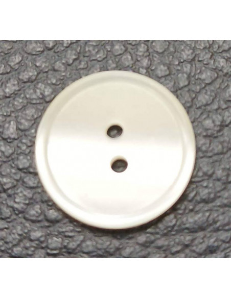 Bouton 2 trous, Ø 17mm, blanc