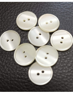 Bouton 2 trous, Ø 17mm, blanc 2