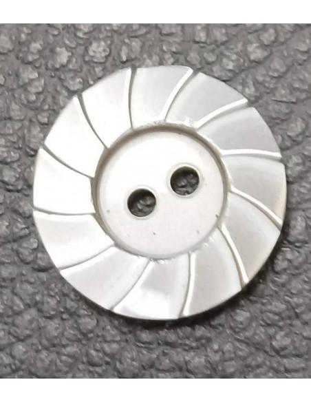 Bouton 2 trous, Ø 17mm, gris