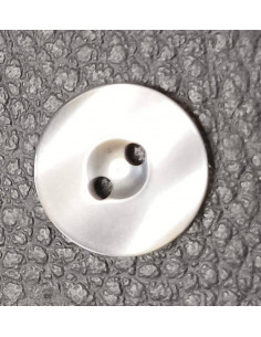 Bouton 2 trous, Ø 14mm, gris