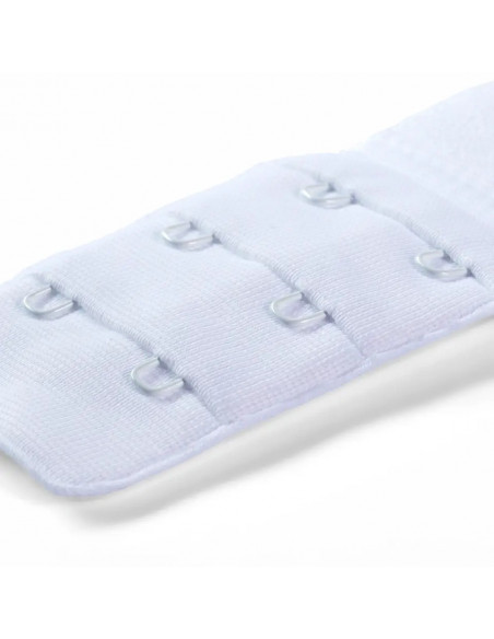 Rallonge attache de soutien-gorge, crochet 3x2, 40mm, blanc