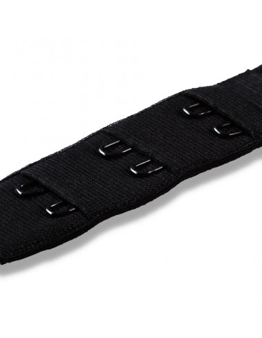 Rallonge attache de soutien-gorge, crochet 3x2, 25mm, noir