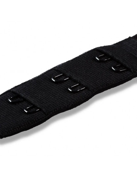 Rallonge attache de soutien-gorge, crochet 3x2, 25mm, noir