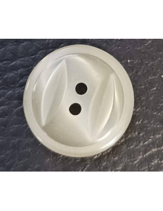 Bouton 2 trous, Ø 17mm, gris