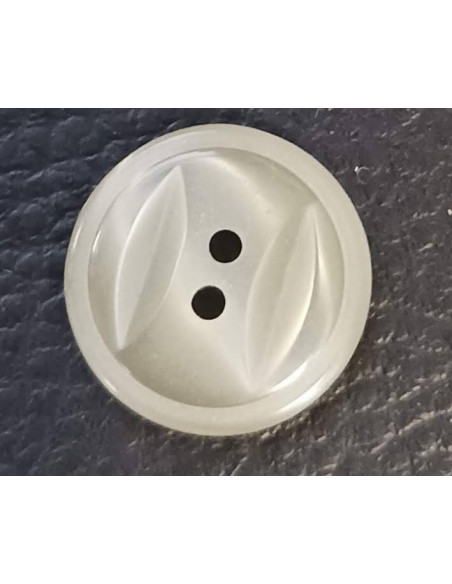 Bouton 2 trous, Ø 17mm, gris