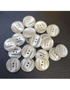 Bouton 2 trous, Ø 17mm, gris 2