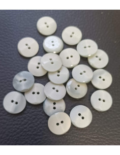 Bouton 2 trous, Ø 15mm, gris 2