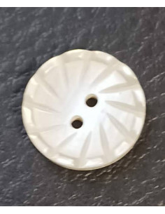 Bouton 2 trous, Ø 14mm, gris