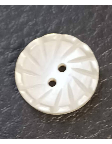 Bouton 2 trous, Ø 11mm, gris