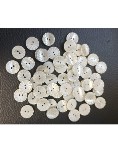 Bouton 2 trous, Ø 11mm, gris