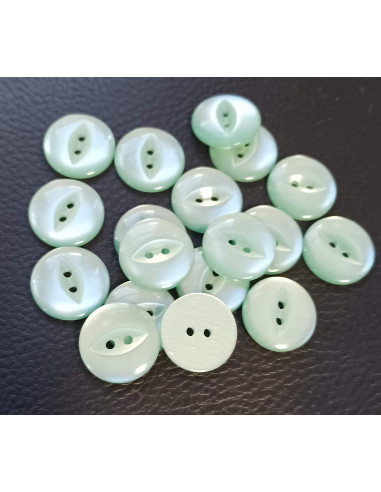Bouton 2 trous, Ø 19mm, vert
