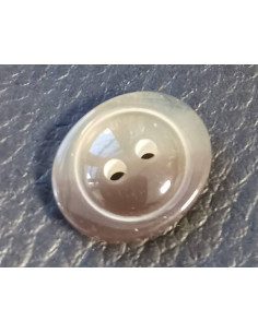 Bouton 2 trous, Ø 17 mm, gris