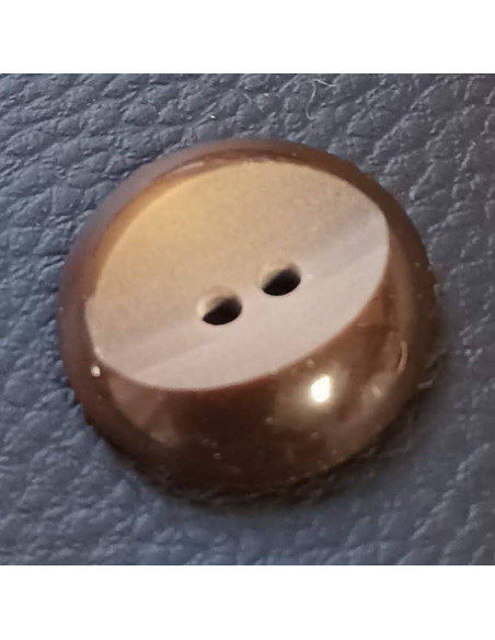 Bouton 2 trous, Ø 21mm, marron
