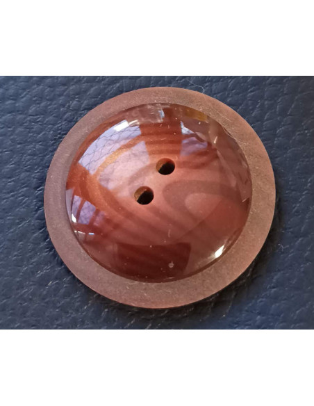Bouton 2  trous, Ø 30 mm, marron