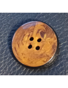 Bouton 4 trous, Ø 27mm, marron