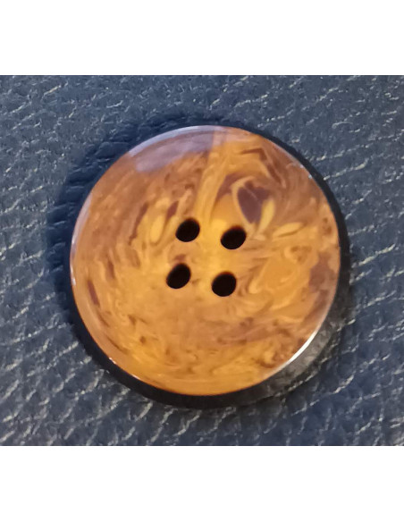 Bouton 4 trous, Ø 27mm, marron