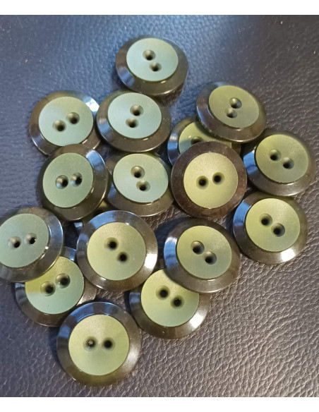 Bouton 2 trous, Ø 30 mm, vert