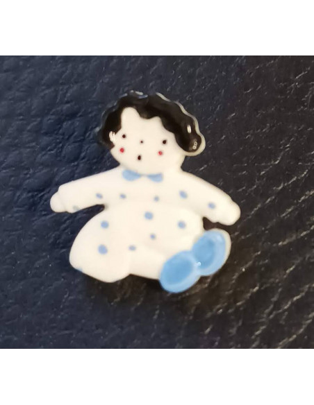 Bouton à queue, Ø 17 mm, blanc