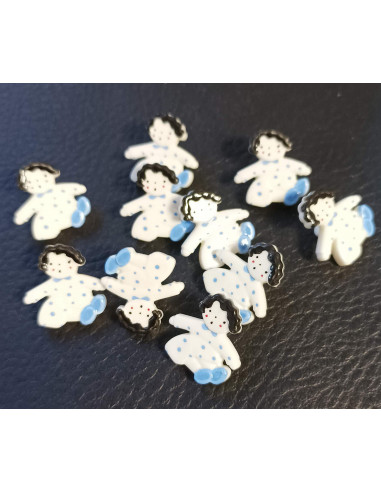 Bouton à queue, Ø 17 mm, blanc