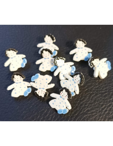 Bouton à queue, Ø 17 mm, blanc