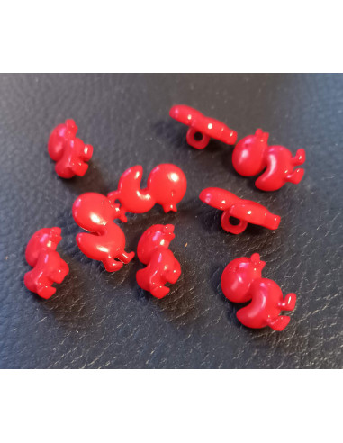 Bouton à queue, Ø 17 mm, rouge