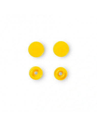 Boutons pression sans couture « Color Snaps », rond, 12,4mm, jaune