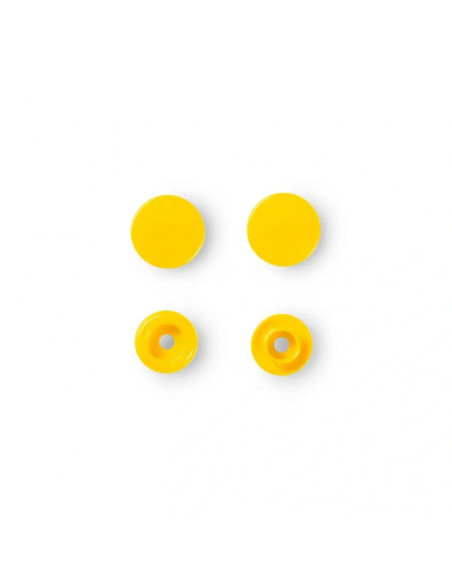 Boutons pression sans couture « Color Snaps », rond, 12,4mm, jaune