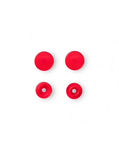 Boutons pression sans couture « Color Snaps », rond, 12,4mm, rouge clair