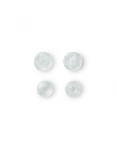 Boutons pression sans couture « Color Snaps », rond, 12,4mm, brillant transparent