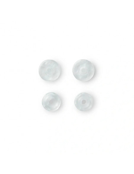 Boutons pression sans couture « Color Snaps », rond, 12,4mm, brillant transparent