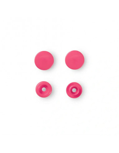 Boutons pression sans couture « Color Snaps », rond, 12,4mm, framboise