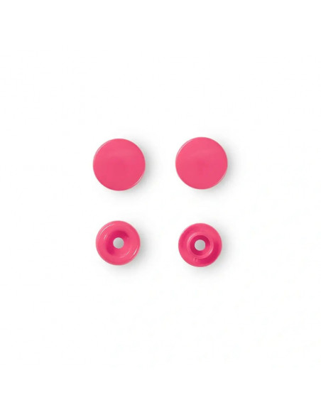 Boutons pression sans couture « Color Snaps », rond, 12,4mm, framboise
