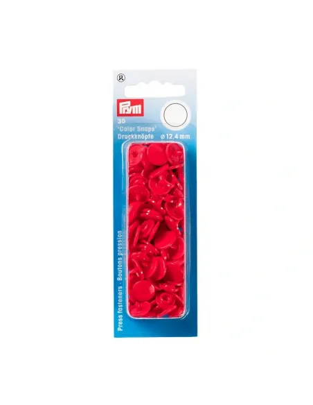 Boutons pression Color Snaps Prym, Rouge | Zephyr Tissus