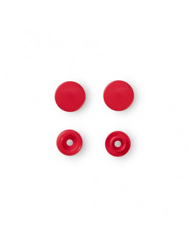 Boutons pression sans couture « Color Snaps », rond, 12,4mm, rouge
