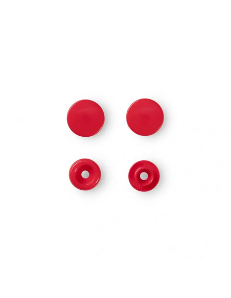 Boutons pression sans couture « Color Snaps », rond, 12,4mm, rouge