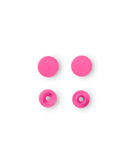 Boutons pression sans couture « Color Snaps », rond, 12,4mm, rose vif