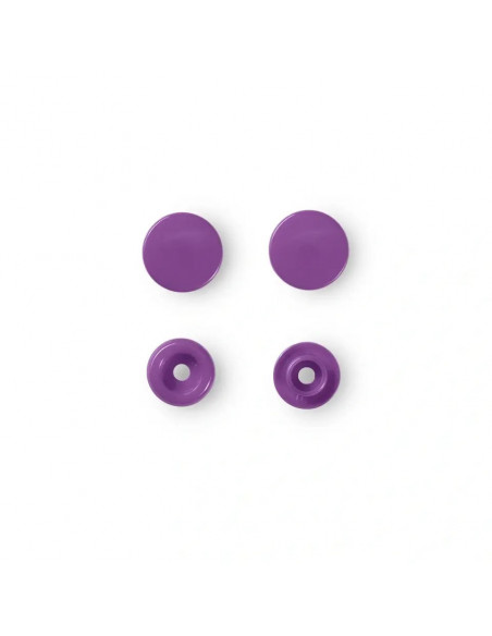 Boutons pression sans couture « Color Snaps », rond, 12,4mm, violet