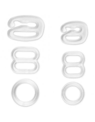 Accessoires soutien-gorge, 6 et 8 mm, transparent