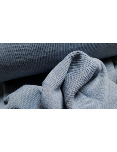 Jersey maille cotelé uni, bleu 2
