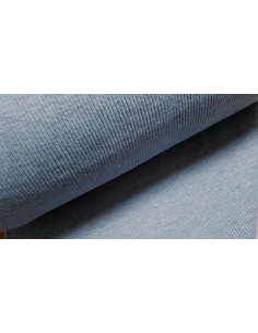 Jersey maille cotelé uni, bleu