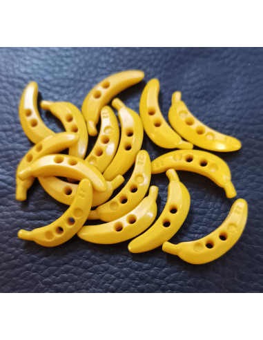 Bouton 2 trous, Ø 27 mm, jaune