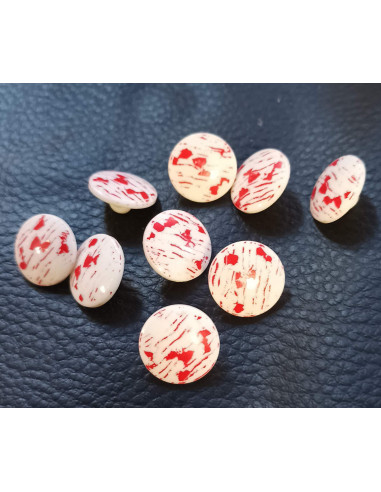 Bouton à queue, Ø 14 mm, blanc