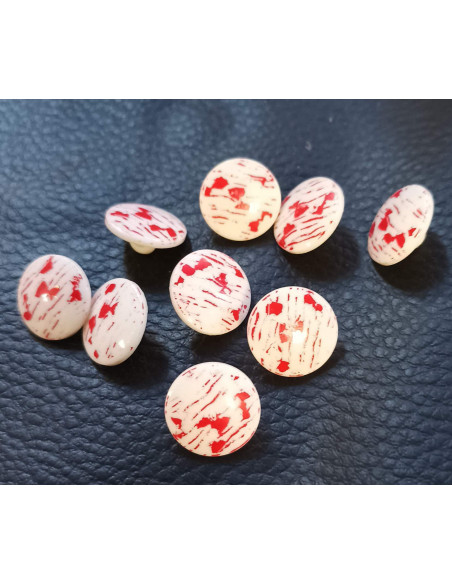 Bouton à queue, Ø 14 mm, blanc