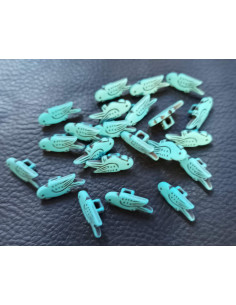 Bouton à queue, Ø 18 mm, bleu 2