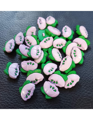 Bouton à queue, Ø 17 mm, violet