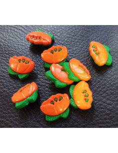Bouton à queue, Ø 17mm, orange 2