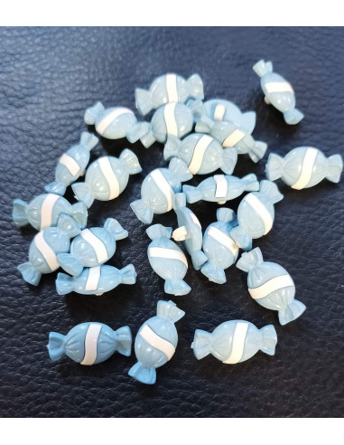 Bouton à queue, Ø 18 mm, bleu