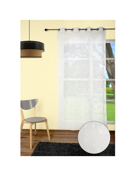 Rideau voilage Albizia blanc